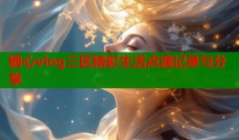 糖心vlog三区精彩生活点滴记录与分享