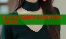 糖心vlog内容全解析精彩瞬间与创作心得分享
