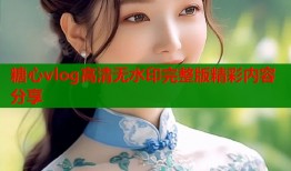 糖心vlog高清无水印完整版精彩内容分享