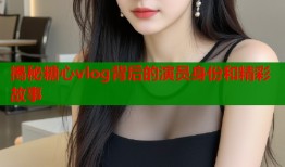 揭秘糖心vlog背后的演员身份和精彩故事