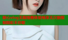 糖心vlog无限观看体验畅享无次数限制精彩不停歇
