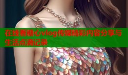 在线看糖心vlog传媒精彩内容分享与生活点滴记录