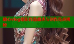 糖心vlog精彩作品盘点与创作亮点揭秘