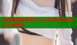 深夜温柔时光糖心vlog记录生活点滴与心灵感悟