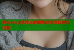 糖心vlog投稿收益揭秘轻松赚取创作回报
