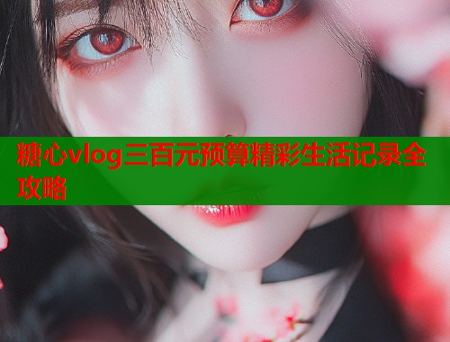 糖心vlog三百元预算精彩生活记录全攻略